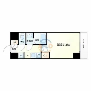 スペーシア江坂南金田【2階】の間取り