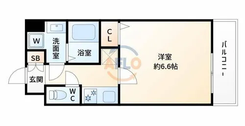 S-RESIDENCE新大阪Ridente【8階】の間取り