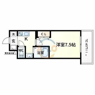 Win Road Esaka【6階】の間取り