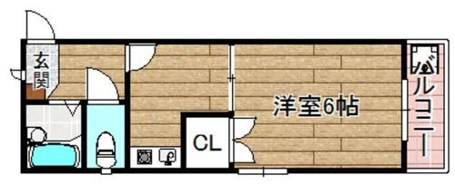 ローリエ土橋【201号室】の間取り