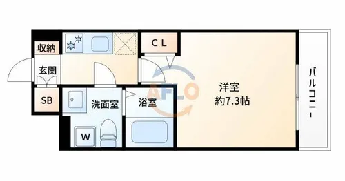 エグゼ新大阪南【8階】の間取り