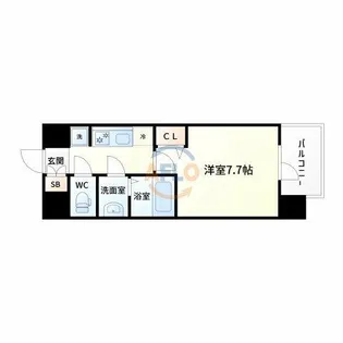 プレサンスNEO上新庄PRIMECRUIS【2階】の間取り