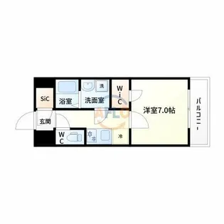 スプランディッド新大阪DUE【5階】の間取り