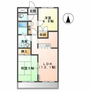ベルクレスト【2階】の間取り