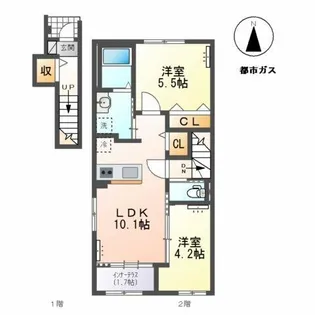 M’sルミナス【2階】の間取り