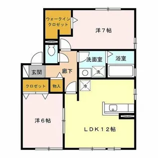 グリーンハイツ丹下 B【2階】の間取り