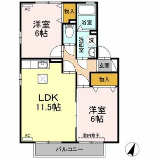 ウィルモア21 A【1階】の間取り