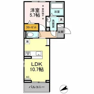 Via フォレスタ Ⅰ【303号室】の間取り