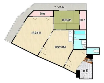ミッドガルド倉本【3階】の間取り