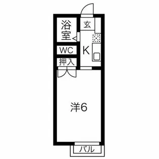 スターコーポ堤【1階】の間取り