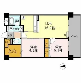 アクトタレイア茨木駅前【6階】の間取り