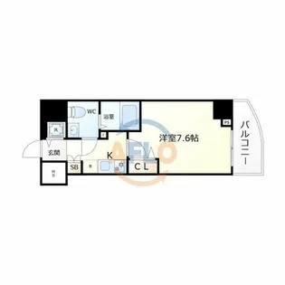 グランドロアール南巽【5階】の間取り