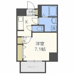 Fujiman北梅田【8階】の間取り