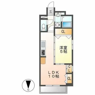 エルザセンティア筒井【602号室】の間取り