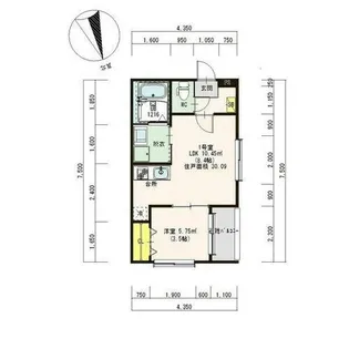ハーモニーテラス荒江町III【2階】の間取り