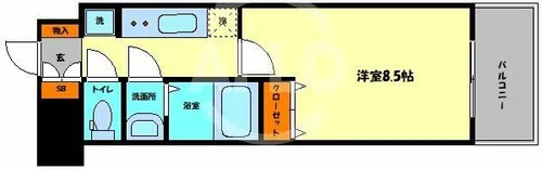 1Kの間取り画像