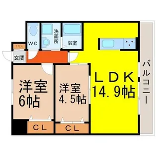 BERG大須(ベルグ大須)【4階】の間取り