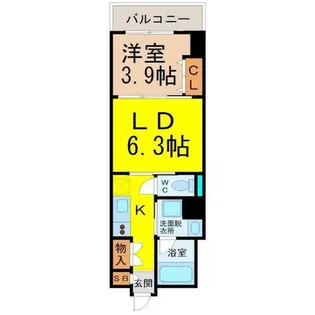 レジデンス上前津スクエア【9階】の間取り