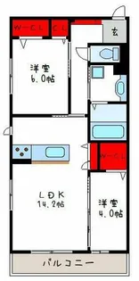 大阪府八尾市西山本町2丁目【アパート】の間取り