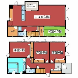 北海道札幌市豊平区月寒東一条7丁目【一戸建】の間取り