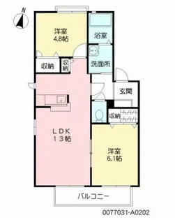 リジェール尾倉パートⅡ【202号室】の間取り