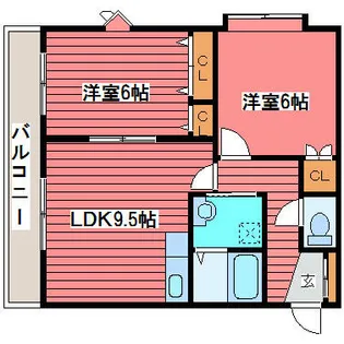 メープル月寒【2階】の間取り