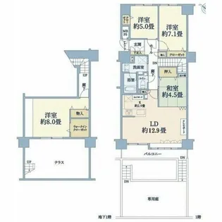 ダイアパレス月寒中央通【1階】の間取り
