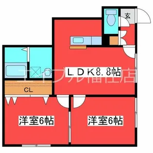 ビッグウエストⅠ【2階】の間取り