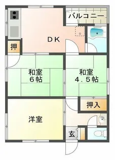 林コーポラス【1階】の間取り