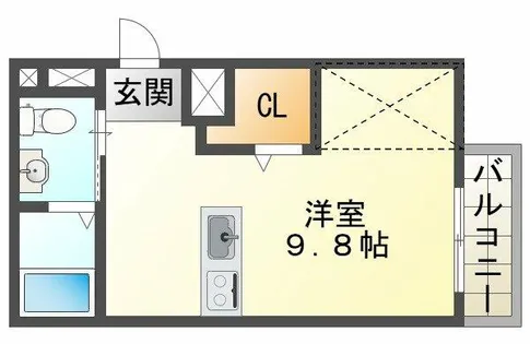 アリスコート明石上ノ丸【3階】の間取り