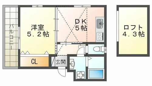 TERUMA MARE鷹匠町【2階】の間取り