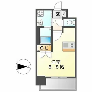 プレサンス桜通グレイス【805号室】の間取り