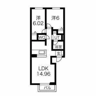 インペリアル雅【2階】の間取り