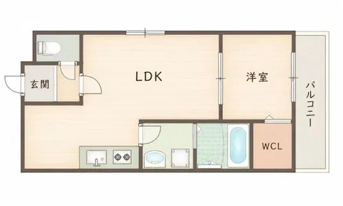 シナジー茨木【1階】の間取り