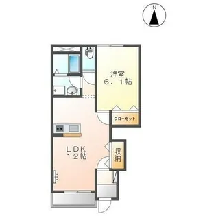 ボンボヌール【1階】の間取り