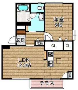 グランメール宮崎【1階】の間取り