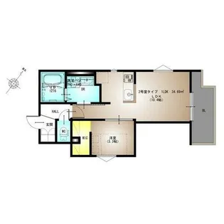 REGALEST摂津パウ【1階】の間取り