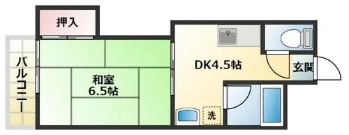 ハイツ多田【205号室】の間取り