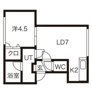 ノースウィル825【203号室】の間取り