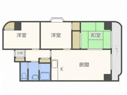 サンシャイン円山【4階】の間取り