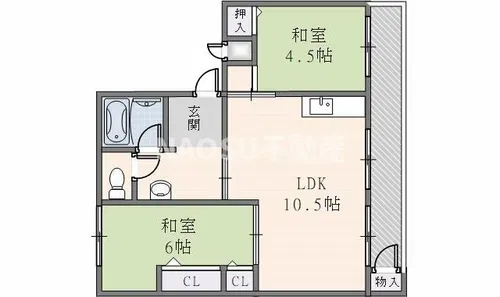 マンション東花園【40号室】の間取り