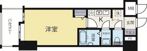 福岡県福岡市中央区清川3丁目【マンション】の間取り