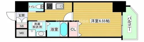 クローバーグランツ弁天町【903号室】の間取り
