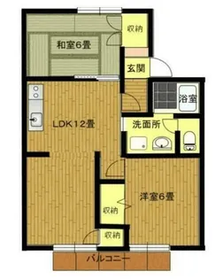 ヴァンベール鳴海E棟【2階】の間取り