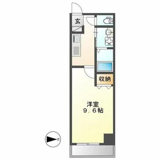 第15フクマルビル【1202号室】の間取り
