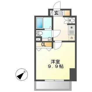 エストゥルースプラス押切【802号室】の間取り