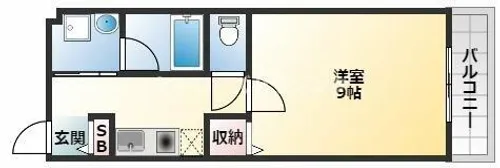 大阪府豊中市本町9丁目【マンション】の間取り