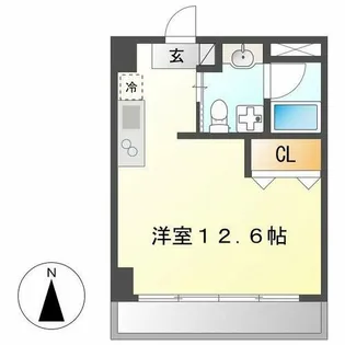 RAFFLE SHINSAKAE【602号室】の間取り