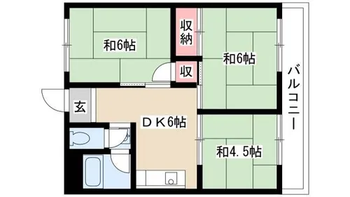 城北ビル【303号室】の間取り