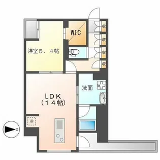 IZUMI1(イズミワン)【607号室】の間取り